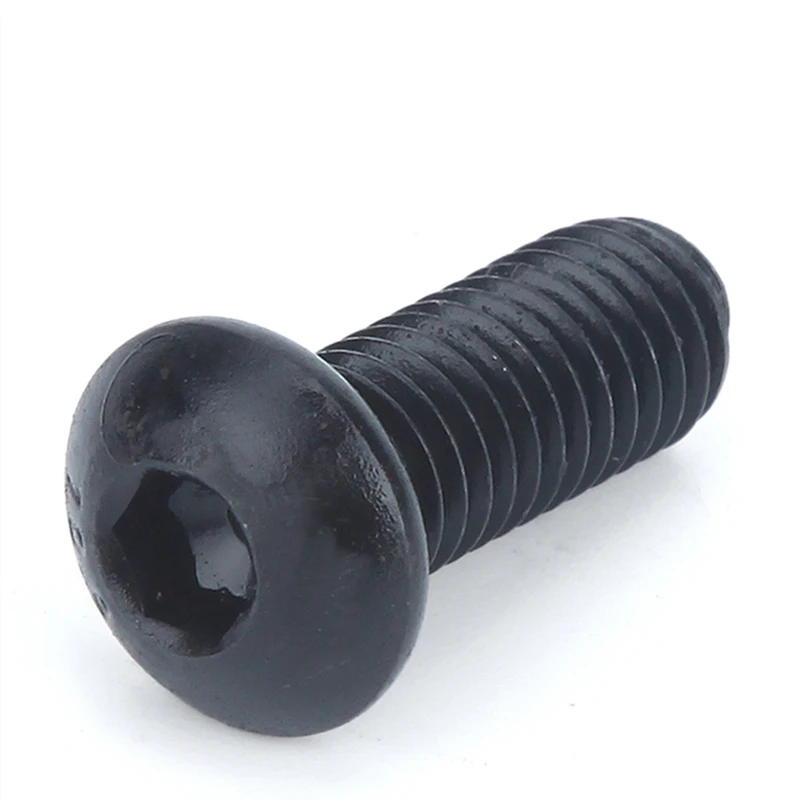 M2.5x14mm 10pcs -Tête de bouton ronde plaquée titane or, vis à douille