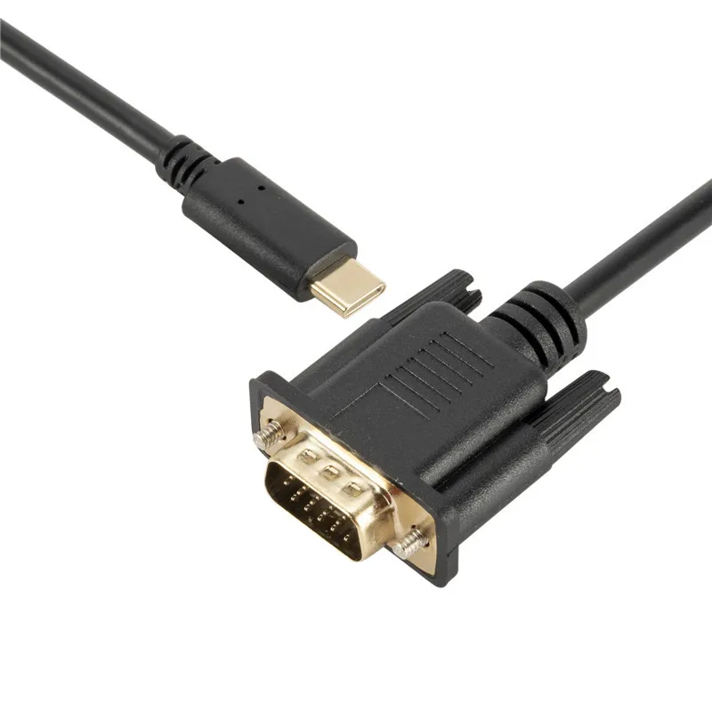 RYRA HD 1080P DVI-D DVI To VGA Adapter Video Cable Converter 10Gbps USB-C Cable Converter PC Computer Monitor New MacBook USB Cable