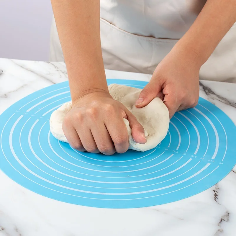 Round Silicone Baking Mat Non-slip Pastry Turntable Nonstick Dough