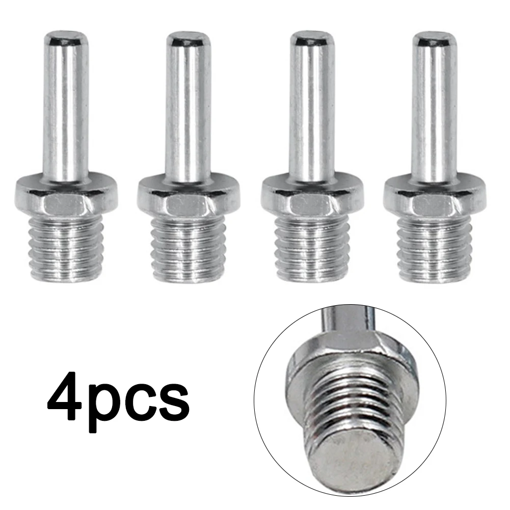 4Pcs M14 Electric Drill Angle Grinder Connecting Rod Screw 14mm Thread Adapter Hexagon Rod For Power Tools 4pcs polishing disc hexagon connection rod m14 drill chuck adapter sanding pad holder rod for electric polisher power tools