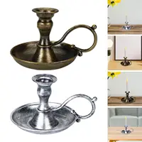 Retro Handheld Candlestick Holder European Style Candle Stand for Holiday 3