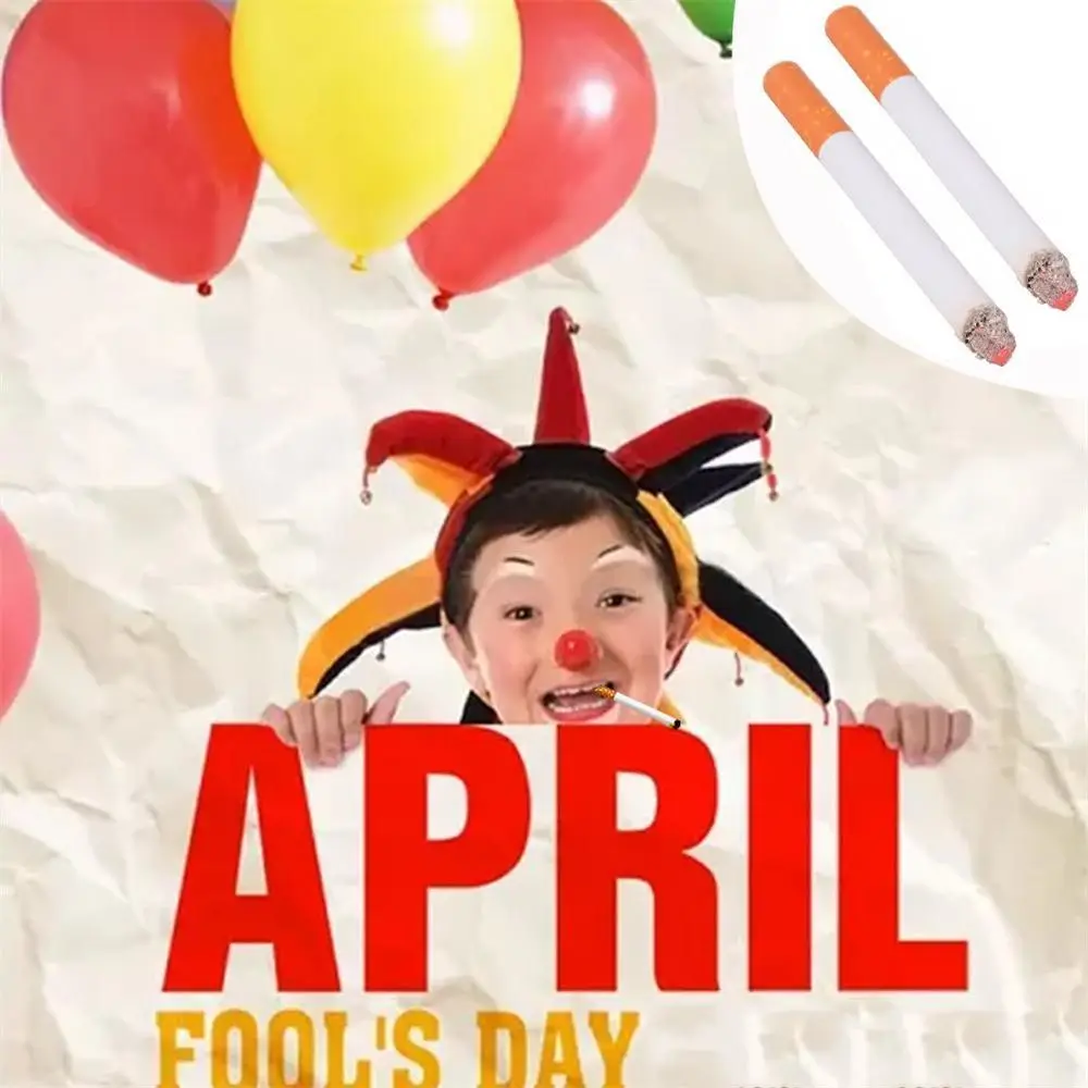 2Pcs Fake Cigarete Joke Prank Novelty Trick Props Toys April Fool's Day Gift Prank Toys Joke Toys