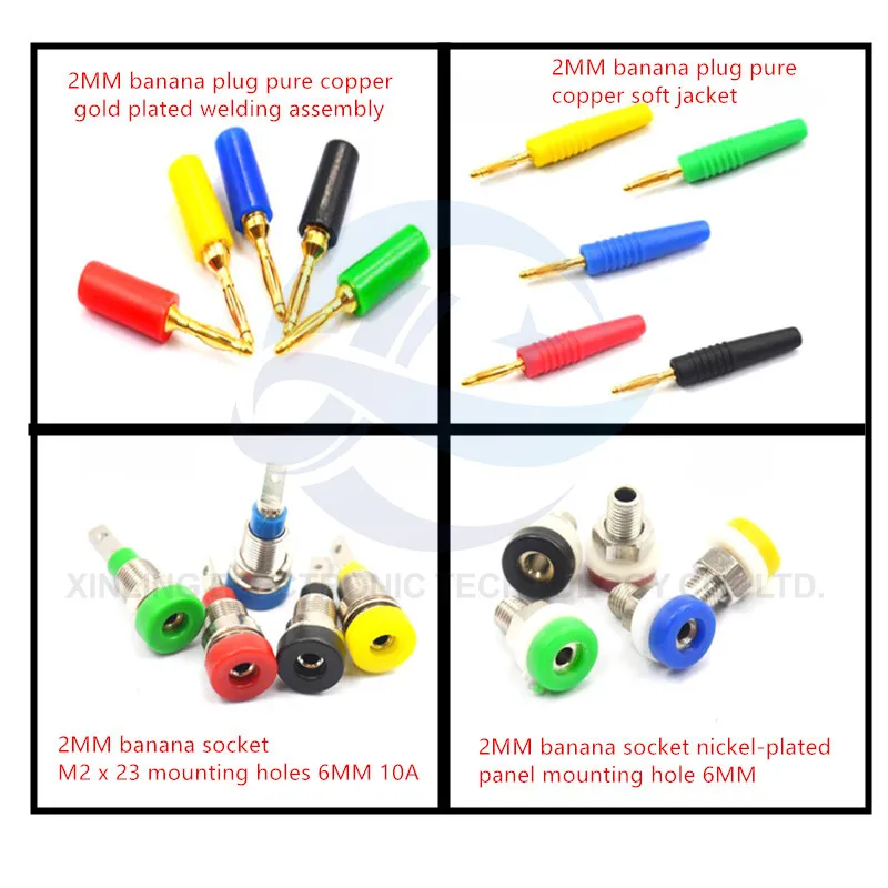 

2mm banana plug socket test seat panel socket Pure copper power terminal small banana female head hole