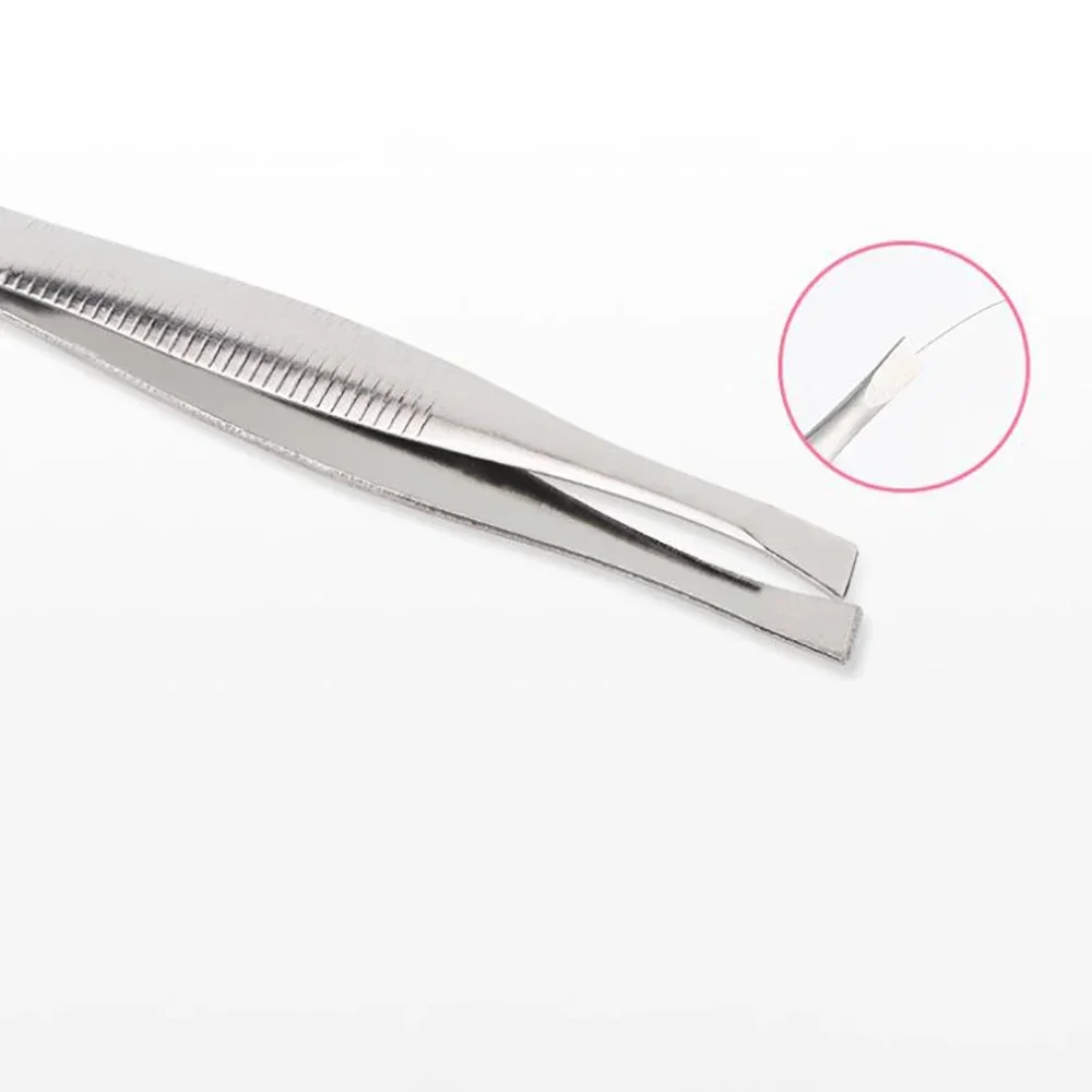 Eyebrow Tweezers 2pcs Portable Eyebrow Tweezer Eyebrow Trimmer Shaper Stainless Steel Facial Hair Remover Puller Slanted Tip Makeup Beauty Tools