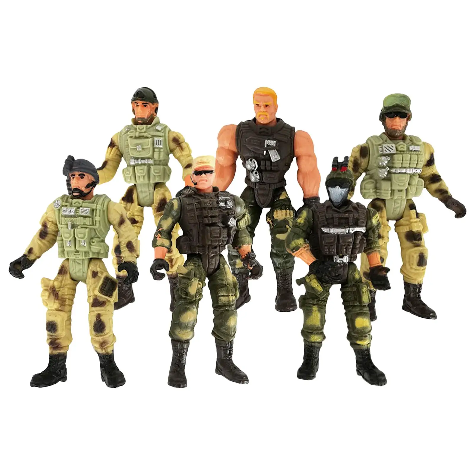 

10cm 6pcs Kids Toy American Soldier Game Figure Model Kids Gifts