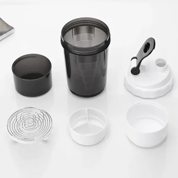 AA Fashion 600ml Plastic Useful Sport Gym Protein Powder Shaker Mixer Cup Bottle 5