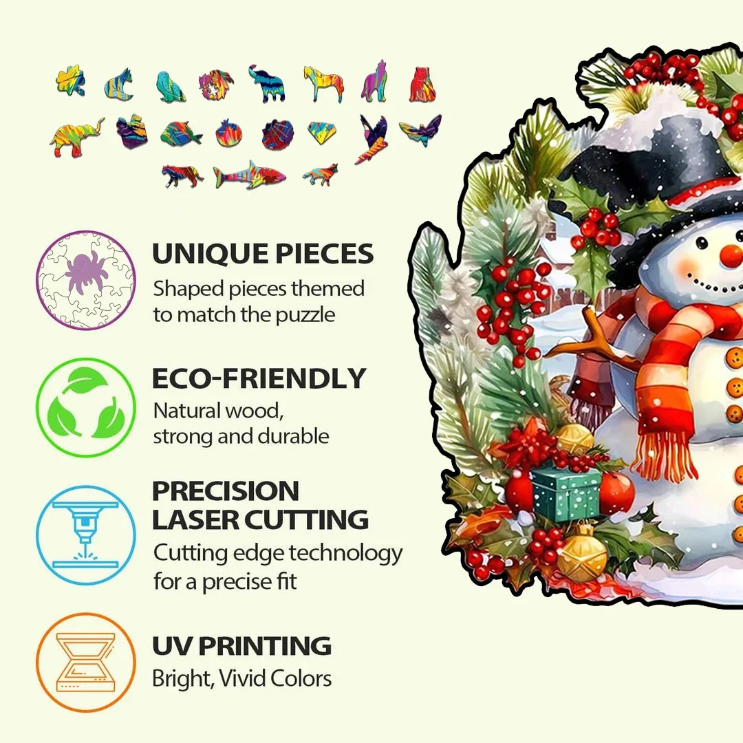 3d Wooden Jigsaw Puzzles Cartoon Stained Toys Santa Claus Puzzle Educational Toys Games Wood DIY Puzzle Crafts Gift