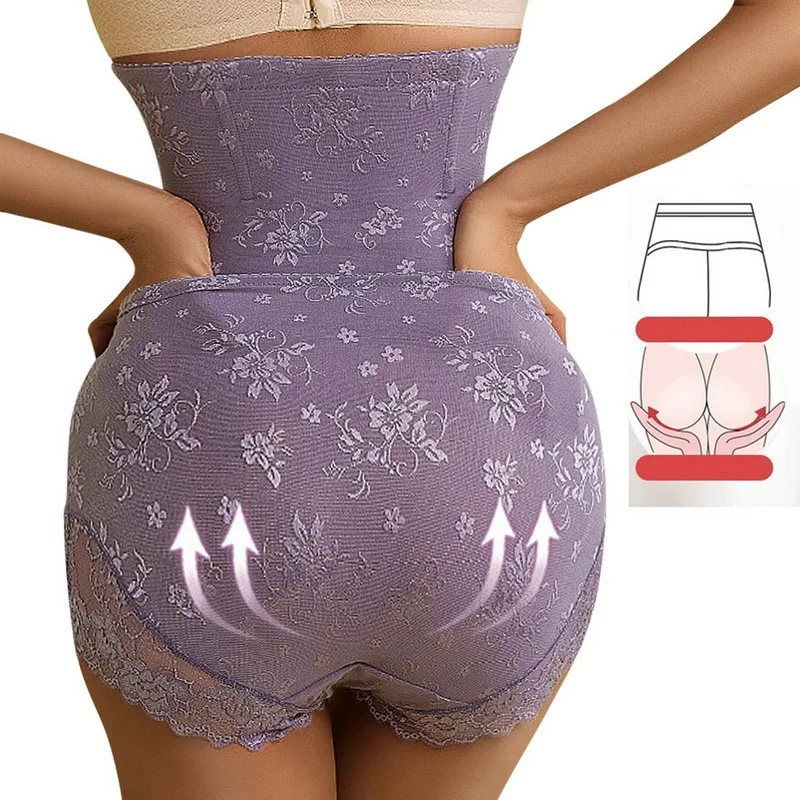 shapewear bodysuit Hot Corset Lace High Waist Abdominal Pants Women's Postpartum Breasted Body Post-Take Off Body Shaper Body Pants Underwear extreme tummy control shapewear