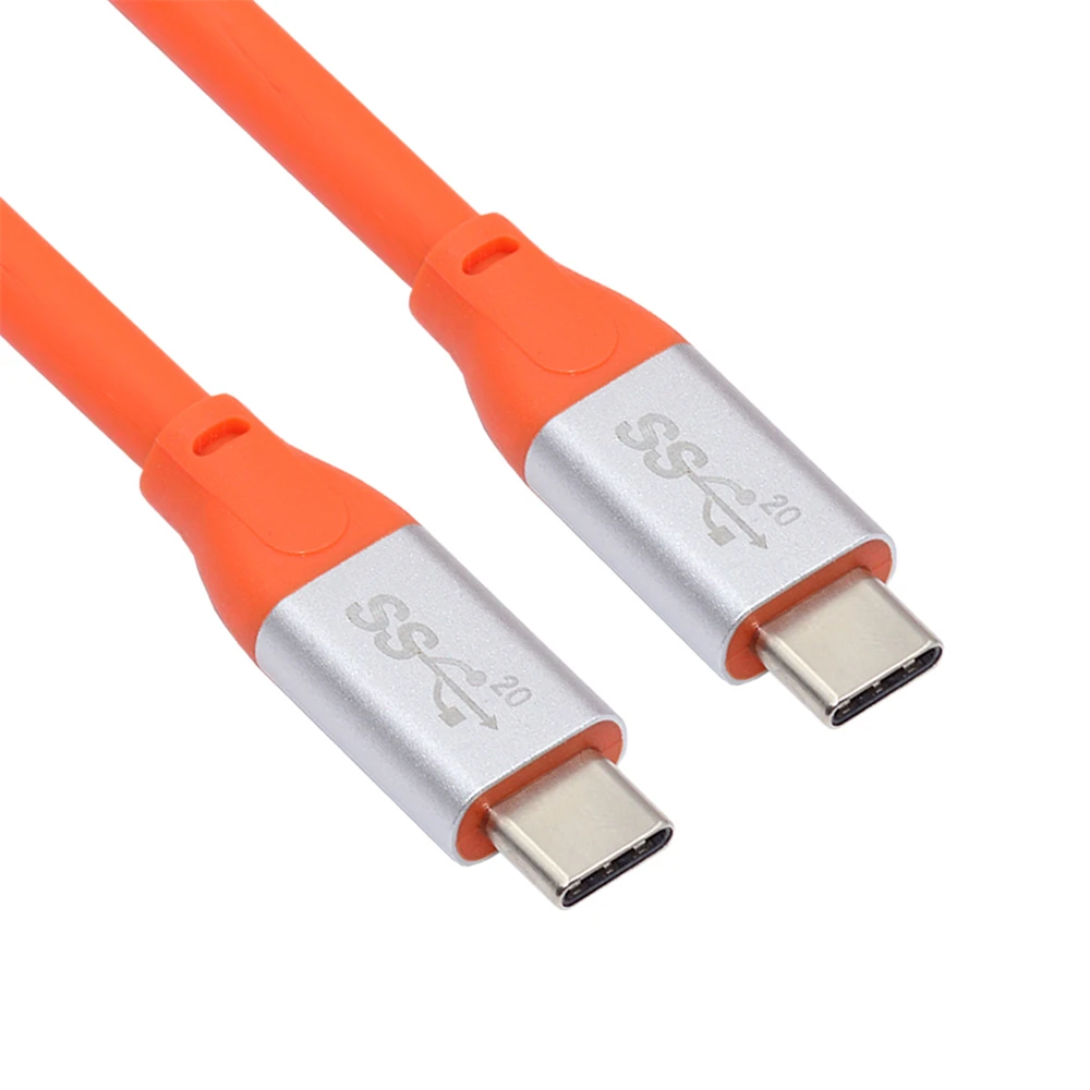 

Кабель USB3.2, 20 Гбит/с, штекер-штекер, Ультра мягкий высокогибкий кабель 100 Вт, 8K, 5K, 4K, USB4.0, супер гибкий шнур
