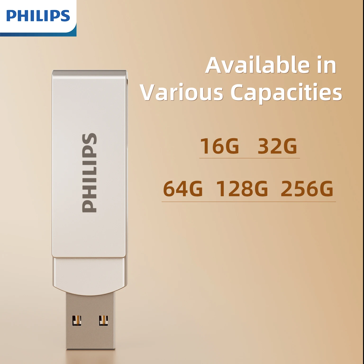 Philips High-Speed USB Flash Drive with Multi-Capacity Portable Storage