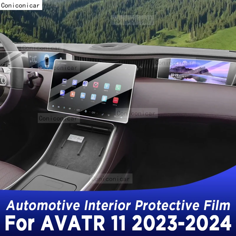 

Для AVATR 11 2023 2024 панель редуктора приборной панели навигации автомобильного интерьера защитная пленка ТПУ наклейка против царапин