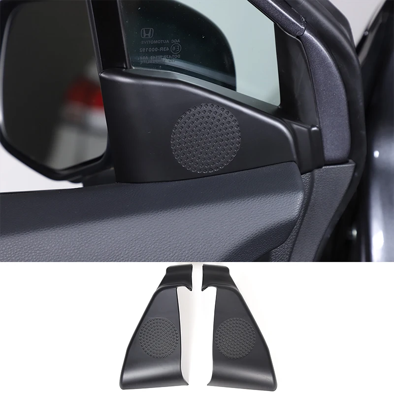 

For Honda Pilot 2015-2022 ABS Matte Black A-pillar Triangular Speaker Mesh Decorative Cover Interior Molding Accessories
