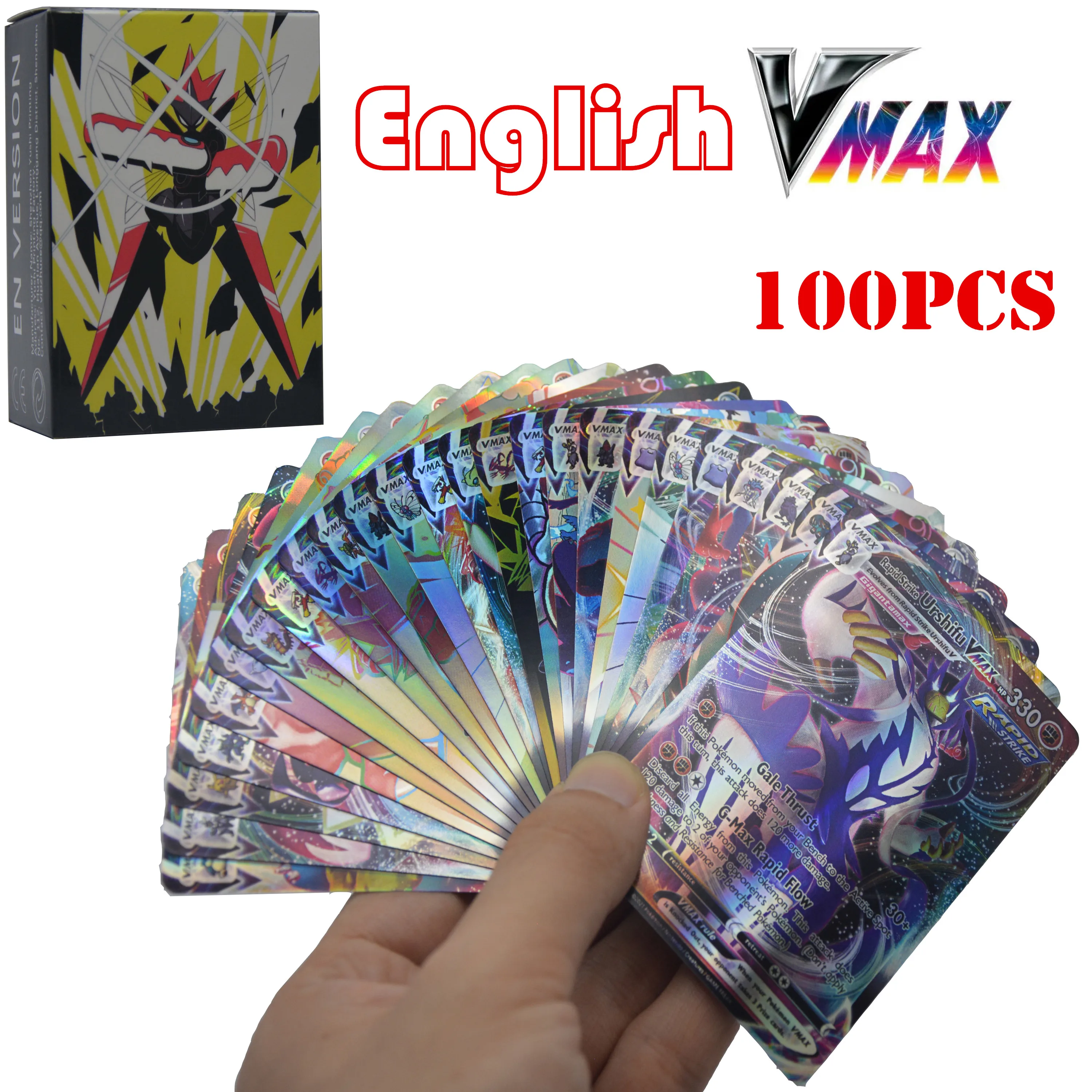 English Language Version Pokemon Cards 60-300Pcs Pokemon Cartas