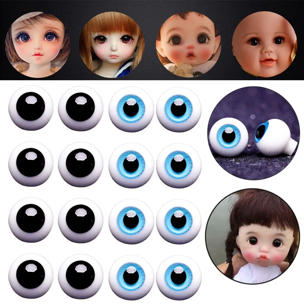 

6mm/8mm/10mm/12mm/14mm Blue Black Glass Eyes Eyeball For BJD Doll DIY Doll Making Crafts Accessories Safety Animal Toy