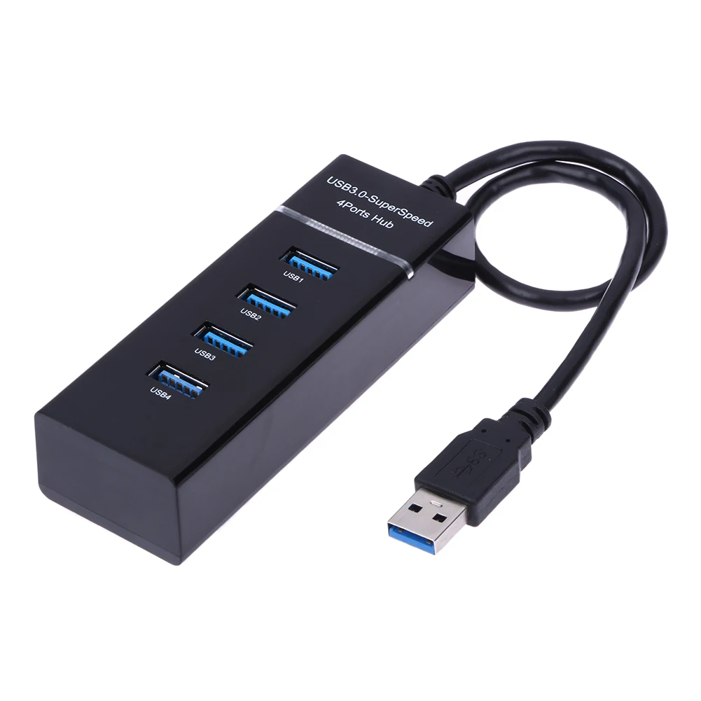 Universal HUB Splitter 4 Port USB Hub Adapter Over-current Protection Splitter Data Hub Adapter for Laptop Camera Keyborad Mouse