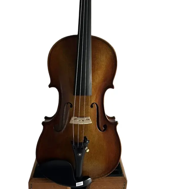 4/4 Violin Solid Flamed Maple Back Old Spruce Top Hand Carved: The STATUE K3313