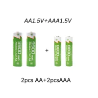 NEW1.5V Alkaline Rechargeable Batteries Set: AA 9900mAh & AAA 8800mAh with USB Charger, Free Shipping for Remote/Toy/Camera - Image 2