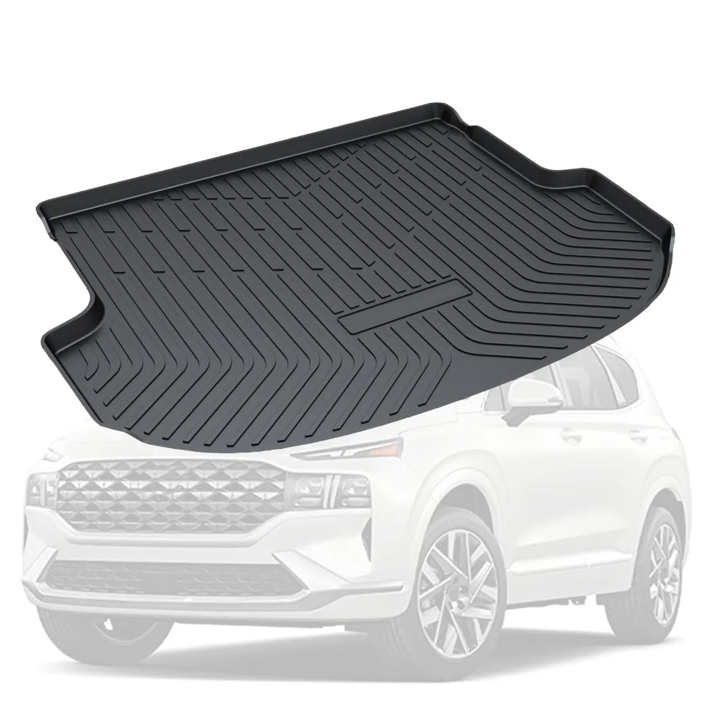 

Car Trunk Mat Rear Cargo Liners Rear Trunk Mat Waterproof Carpet Mats for Hyundai Santa Fe 5 Passenger 2021-2023