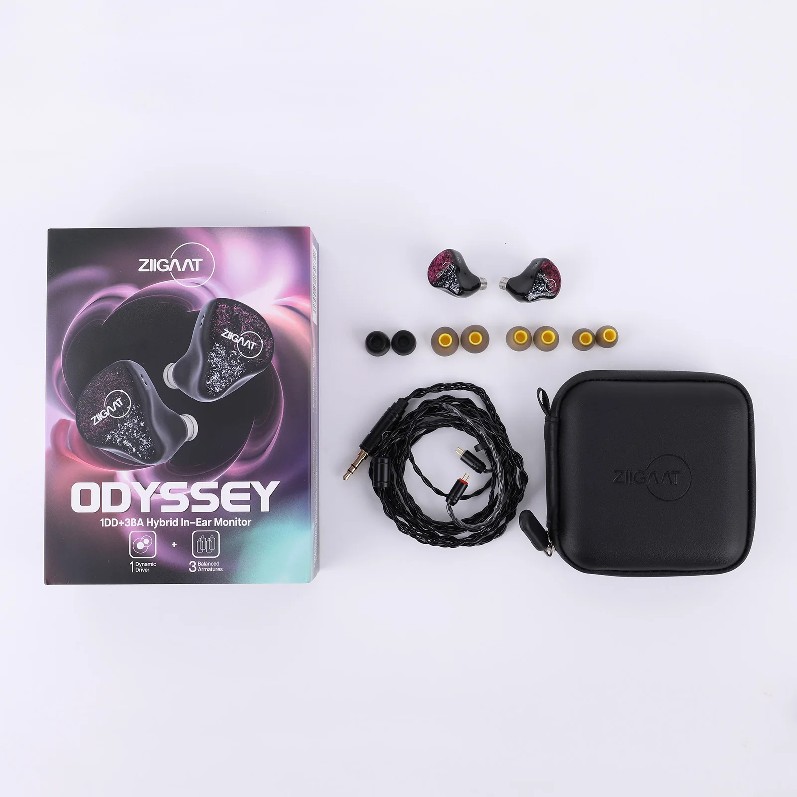 Pre-order ZiiGaat Odyssey 1DD+3BA Hybrid In–Ear Monitor Hifi Earphones Wired Earbuds for Audiophiles Musicians 6