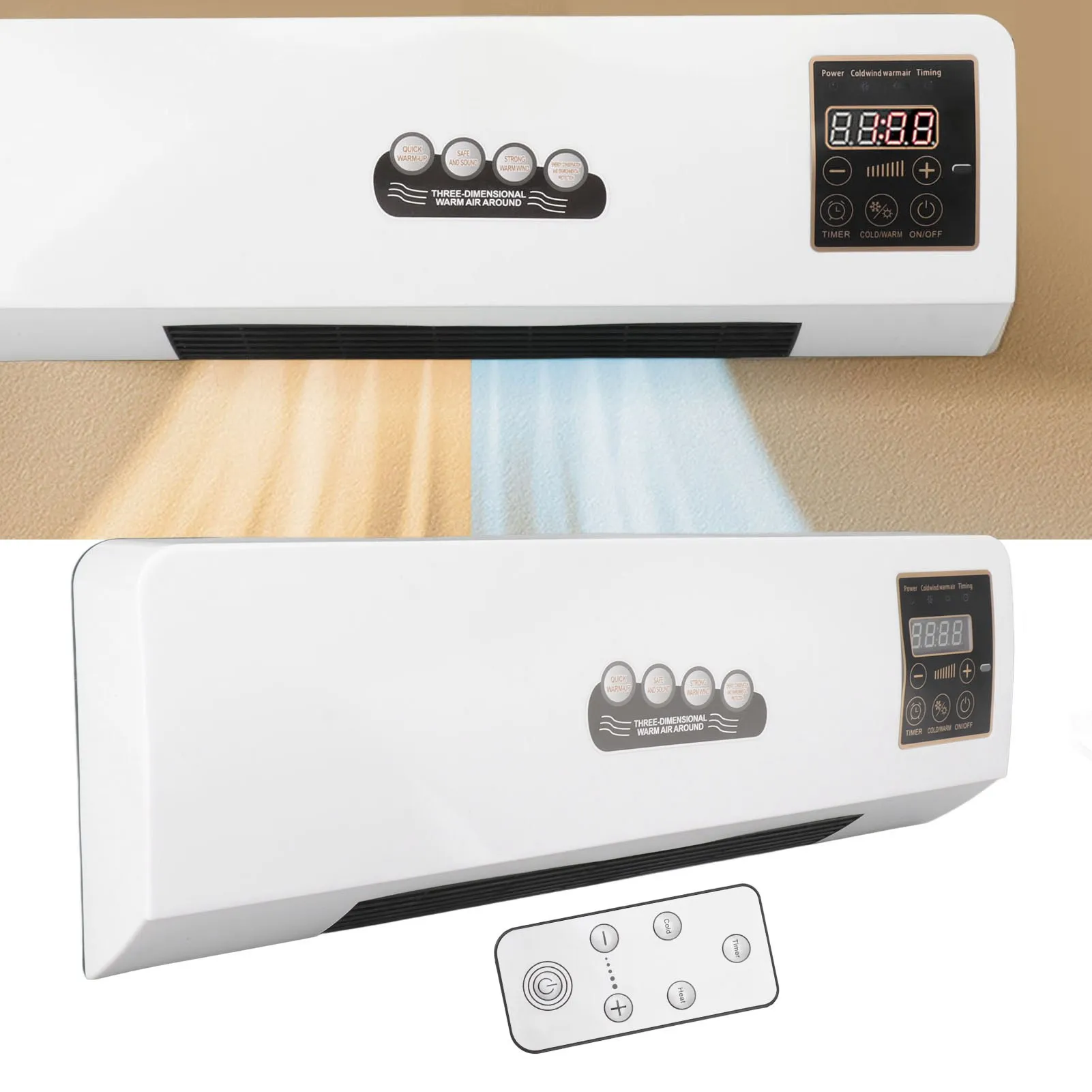 Small Air Conditioner Heater Portable Wall Mounted Air Conditioning Hot