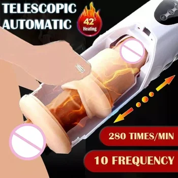 Fully Automatic Male Masturbator Cup Ejaculation Realistic Powerful Auto Sucking Channel Pocket Pussy Real Vagina Toys for Men 1