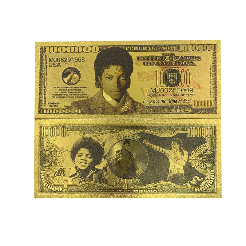 Super star The King of Pop Michael Jackson US 1000000 dollar