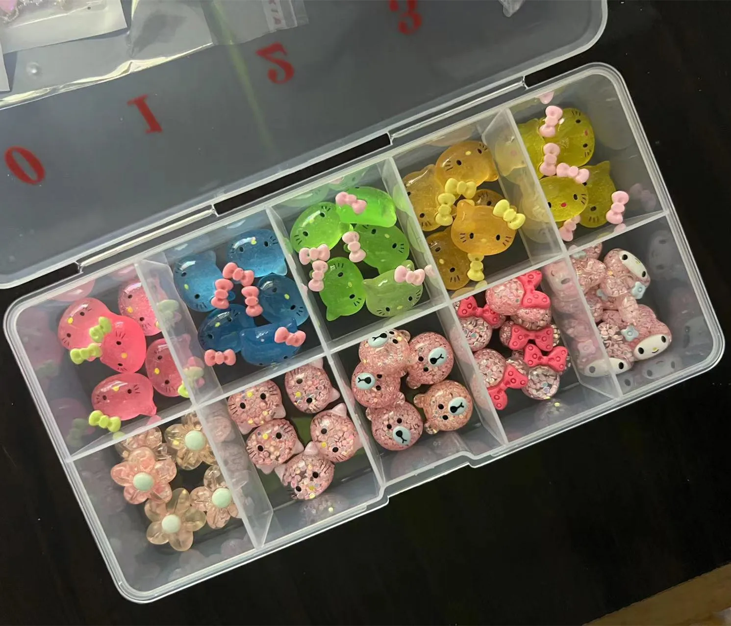 3d Bear Nail Charms Gummy Candy Nail Charms Colorful 3d Cute - Temu