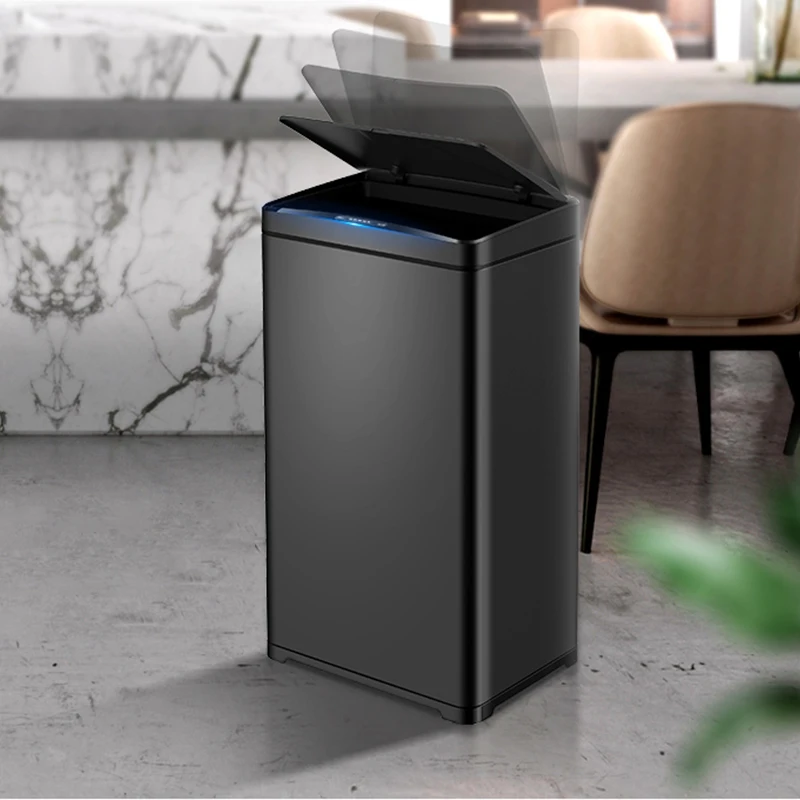 

Modern Advanced Design Nordic Bathroom Minimalist Trash Can Antimicrobial Sensor Poubelle De Bureaux Home Appliance