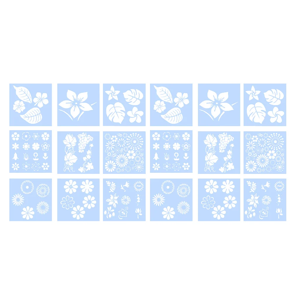 18 Pcs Flower Cutout Template Kid Presenta Modelli Stencil Mold Christmas Goodies Kids Paint The Pet Drawing