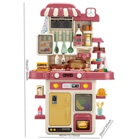 The kitchen table pretends to play with children's kitchen toy sets 2