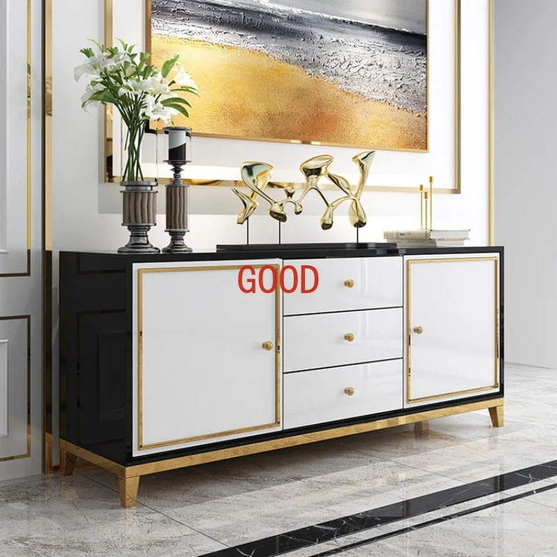 Luxury Entrance Hallway Shoe Cabinets Villa Storage Wooden Console Furniture TV Cabinet Living Room Cabinet Kitchen Sideboards