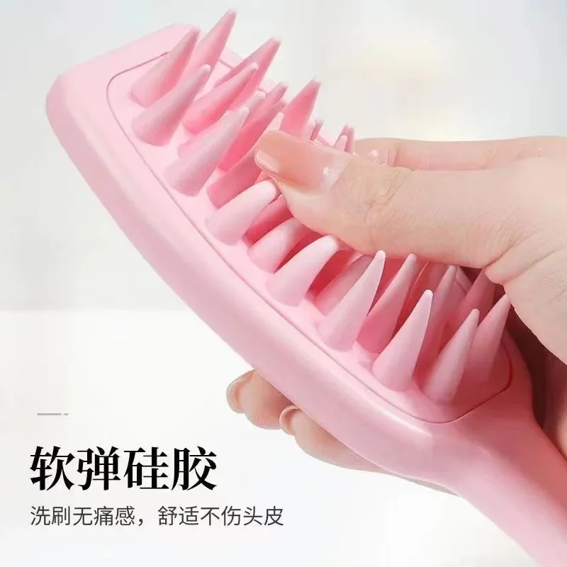 Long Handle Hair Comb, Silicone Hair Conditioner, Specialized Scalp Massage Comb