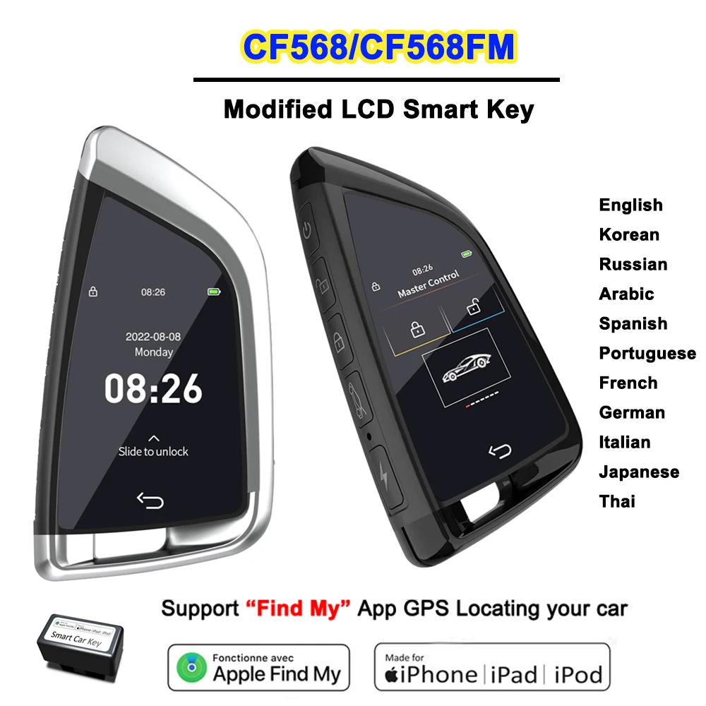 Multilanguage CF568 Universal Modified Smart LCD Car Key For BMW Kia Mercedes Benz Ford Audi Keyless Automatically Door Lock PKE