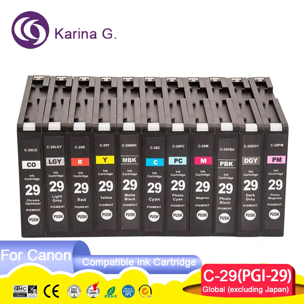 PGI-29 PGI29 PGI 29 C-29 Premium Color Compatible InkJet Ink Cartridge for Pixm