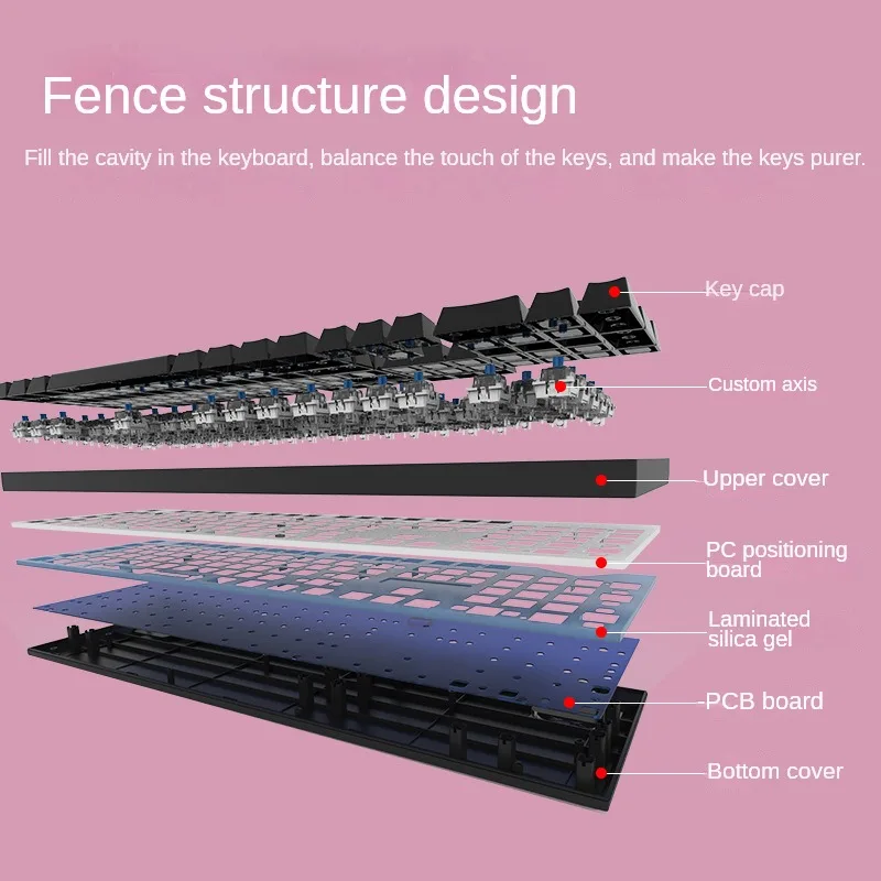 

Electronic sports double game mechanical keyboard tea shaft wired full key no punch