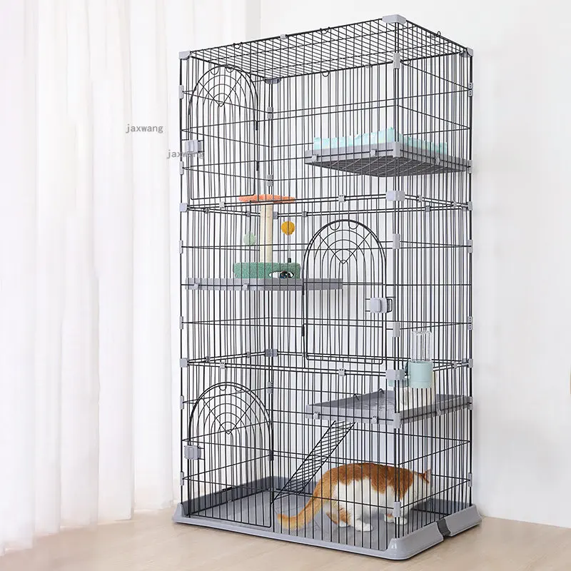 Cage de luxe Simple pour chat, Villa, balcon, café, nid, quatre saisons,  petits animaux universels, maison, animalerie, clôture G