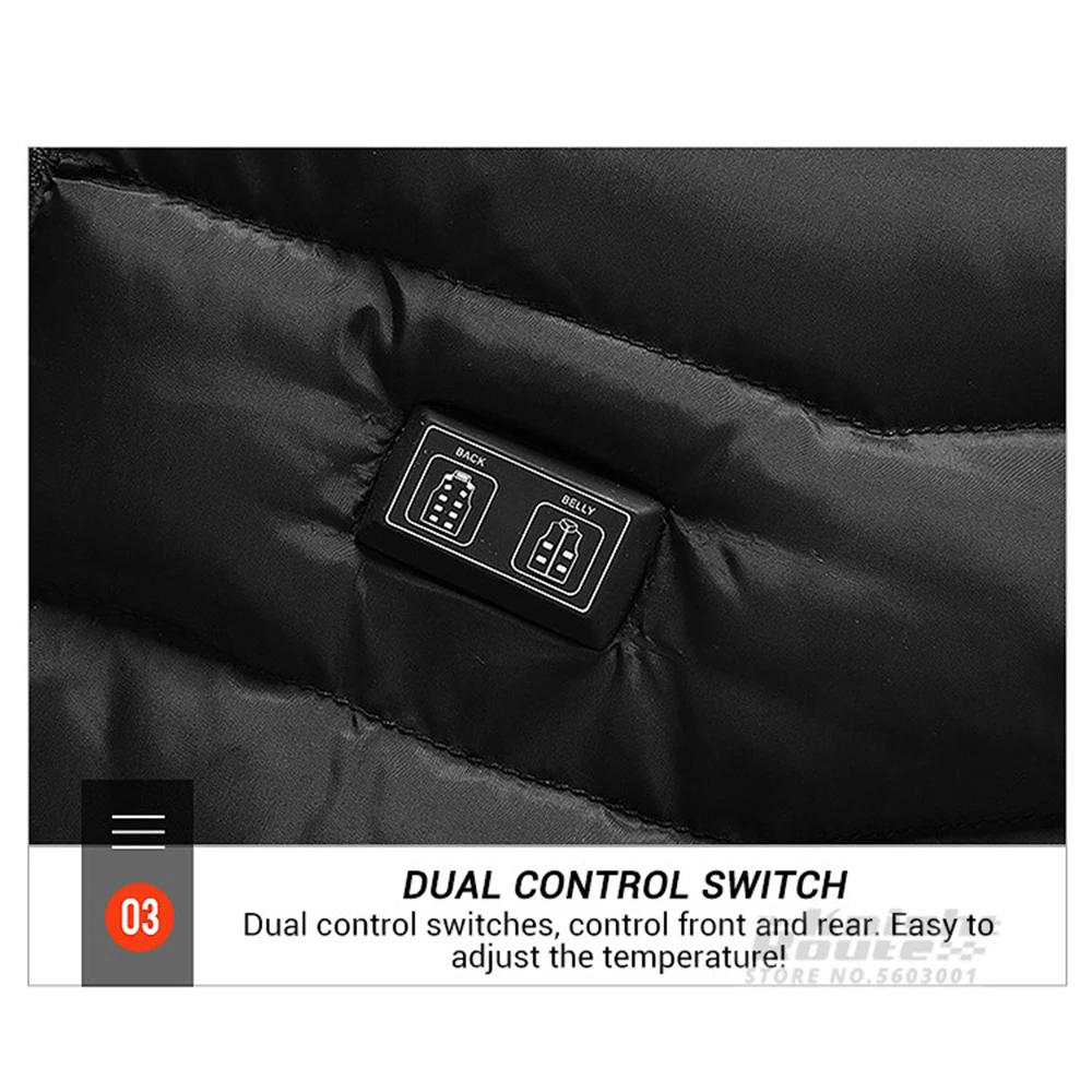 Heated Jacket-Men 21Area Four Switch Control USB Electric For Women Thermal Winter Coat