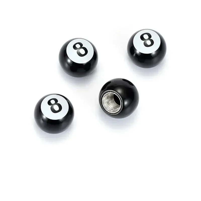 Aluminum Smiley Face Tire Valve Stem Caps - Set of 4