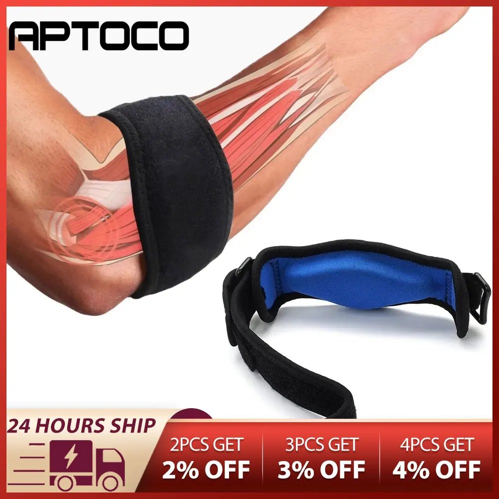 Aptoco Sports Safety Nylon Elastic Elbow Brace Sleeve Basketball Shooting Pads for Tennis Absorb Sweat  Lateral Pain Protection