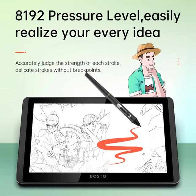 12HD-A H-IPS LCD Graphics 11.6 Inch Drawing Tablet Monitor 1366x768 Display Digital Art Drawing Pad Compatible for Windows MacOS 6