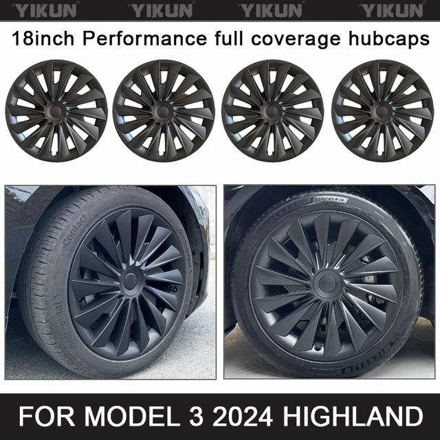 4PCS Wheel Hub Caps for Tesla Model 3 Highland 2024 18 Inch Performance  Automobile Replacement HubCap Full Rim Cover Accessories - AliExpress