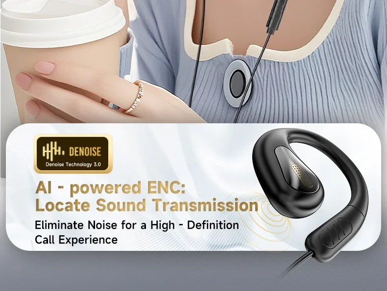 Cuffie sportive open ear cablate con microfono enc e usb-c_voghion.com