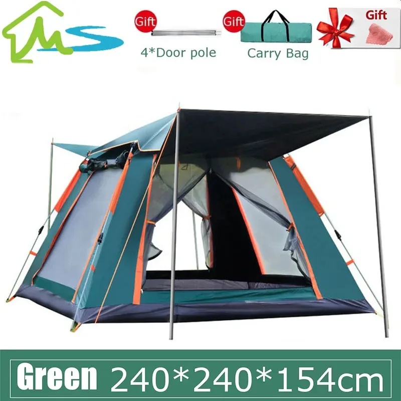 4-6 Person Camping Tent Automatic quick Open Tent Outdoor Rainfly Waterproof Family Instant Setup with Carring Bag camping tent,portable tent,survival tent