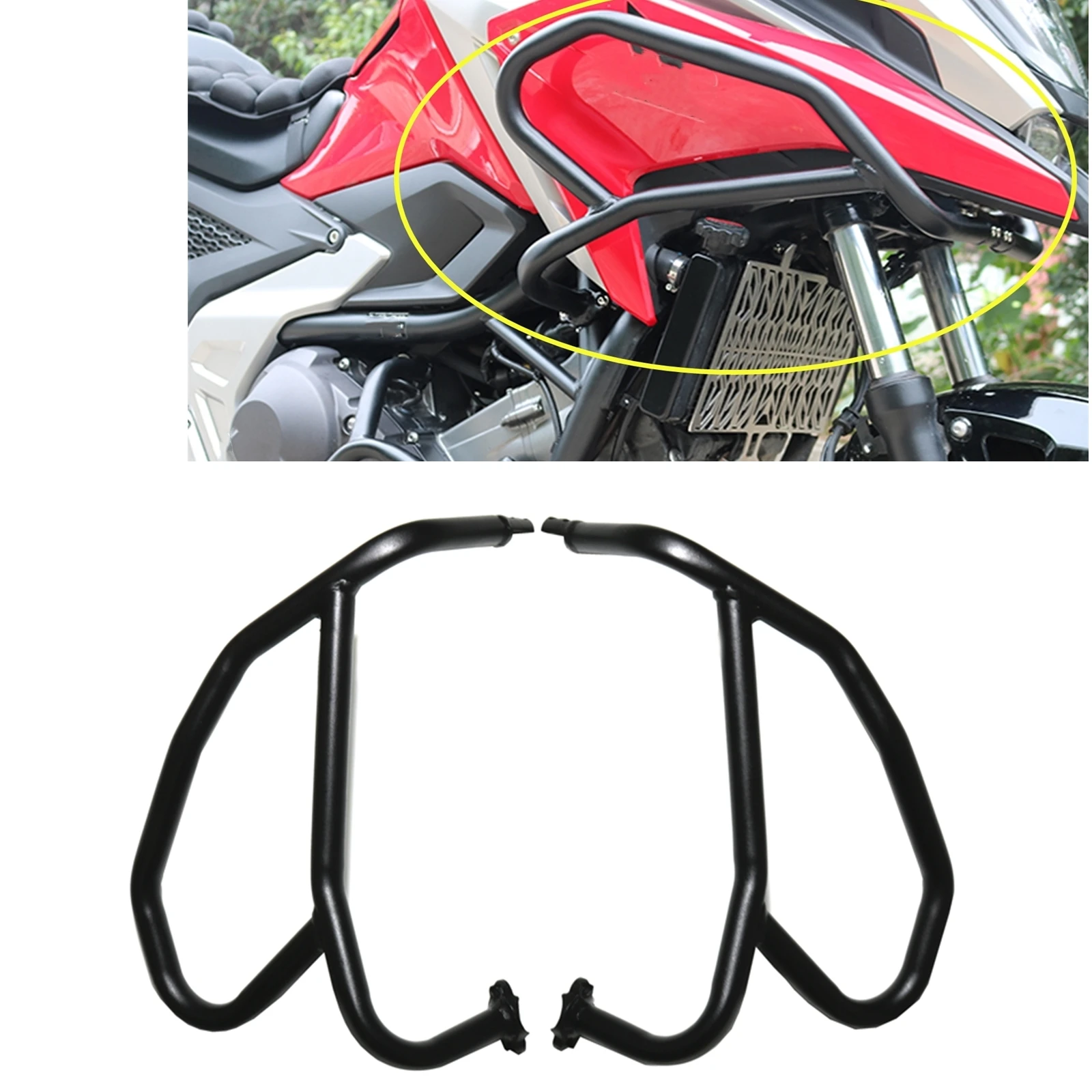 

For Honda NC750X 2021-2023 Motorcycle Engine Bumpers Upper Guard Crash Bar Protector