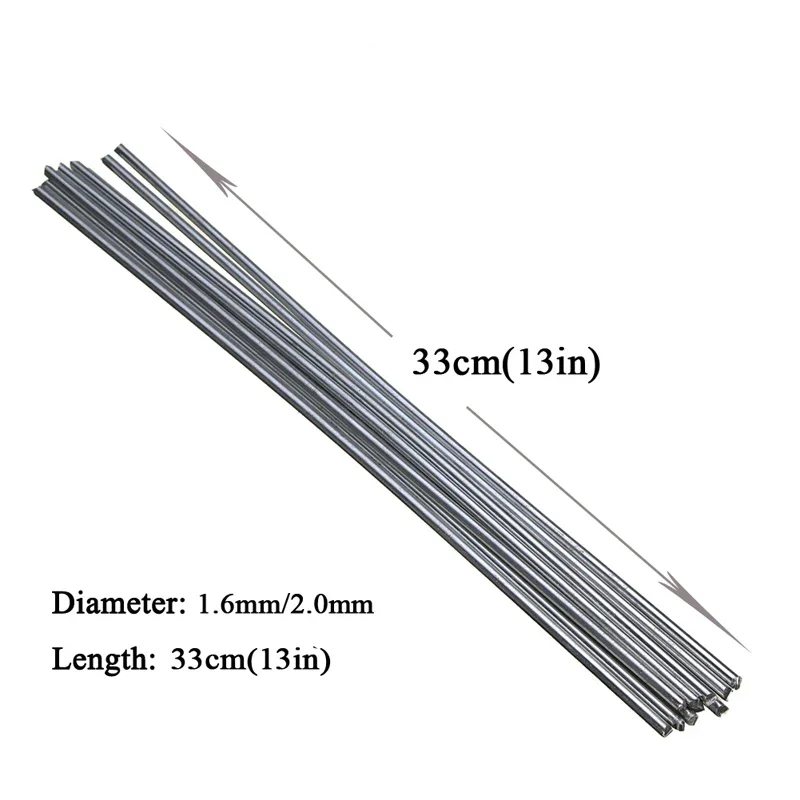 Aluminum Welding Rods, 10/20 pcs No Need Solder Powder 1.6/2mm Brazing Low Temperature Solder Soldering Rod