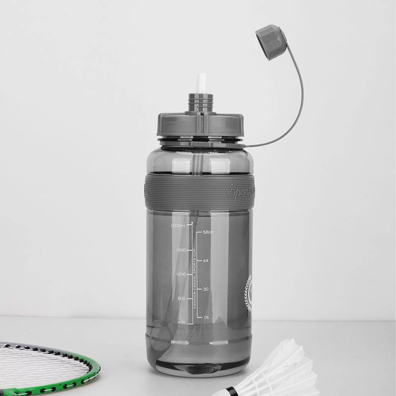 Borraccia sportiva BPA Free Borraccia sportiva per acqua potabile con cannuccia 1L 2L Borraccia per acqua in plastica per acqua_voghion.com