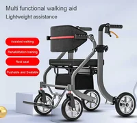 Handicapped Scooter for Elderly Rehabilitation Walking Aid Walker Rollator with Shopping Trolley 2