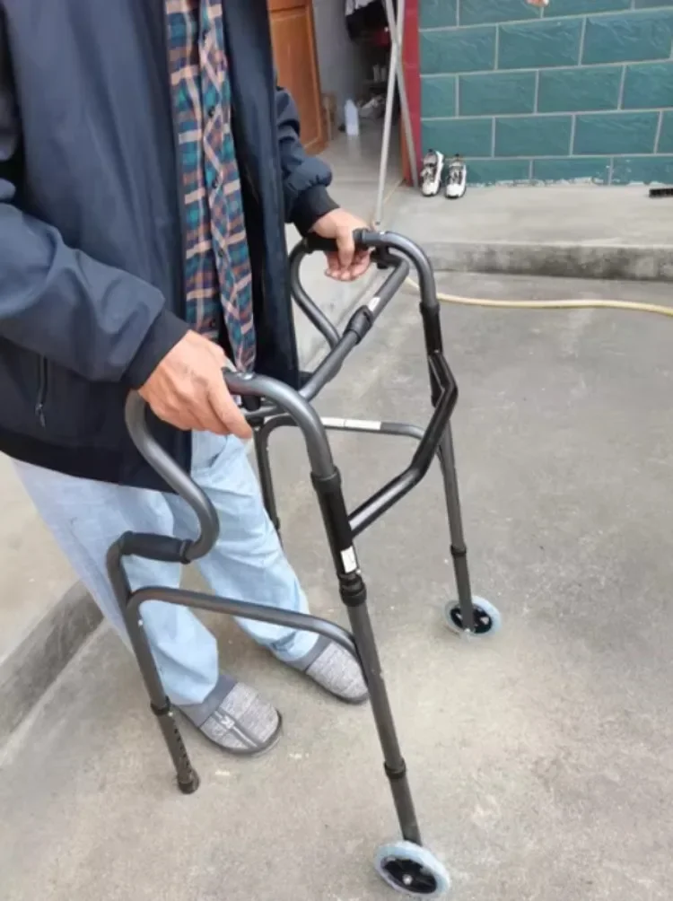 Aluminum Alloy Auxiliary Walking Chair Aid for Elderly Disabled People Folding Shower Chair for Fracture Rehabilitation 18 Aluminum Alloy Auxiliary Walking Chair Aid for Elderly Disabled People Folding Shower Chair for Fracture Rehabilitation 5