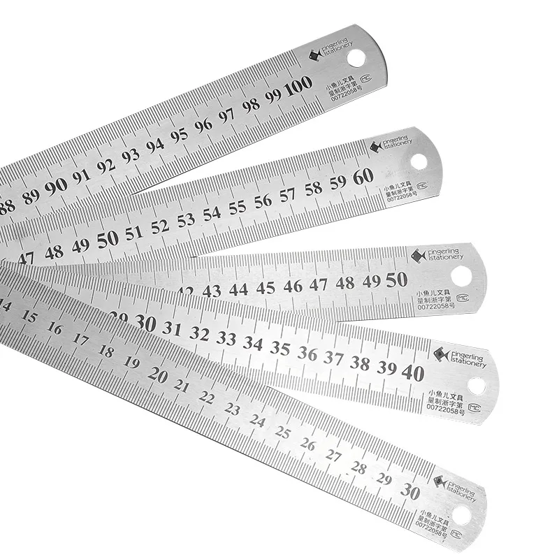 Precision Stainless Steel Double-Sided Metric Measuring Ruler (15-40cm)