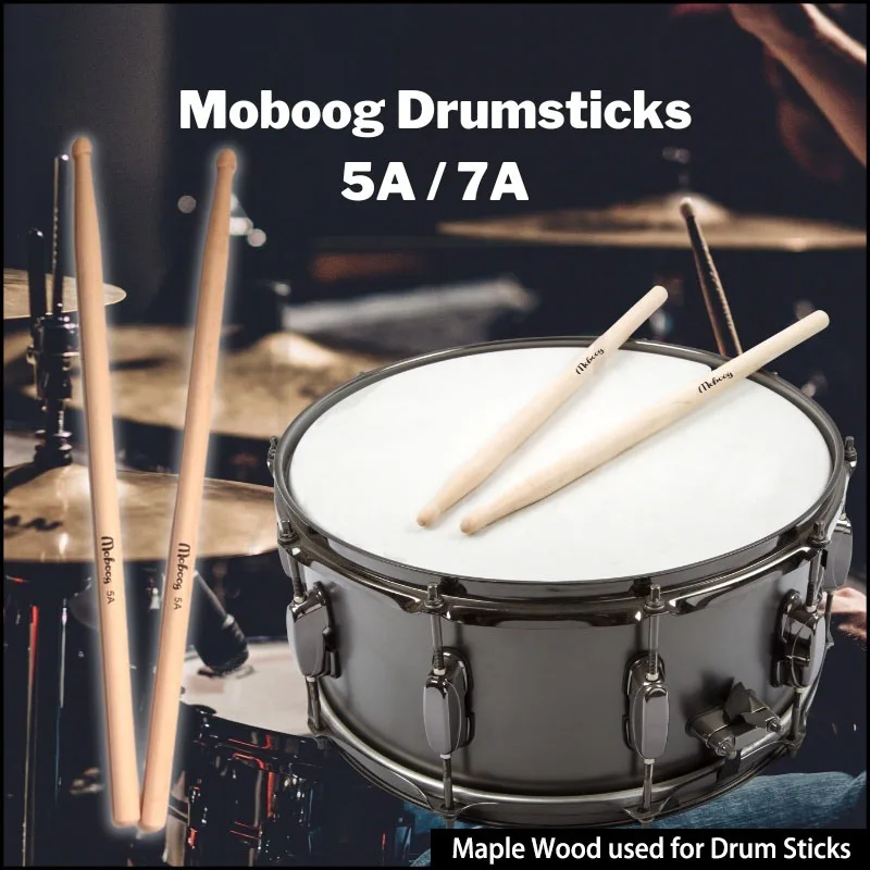 Maple5A7AWoodDrumSticksForBeginnersWoodenDrumstickMusicBand